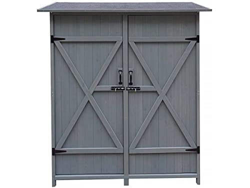 habitat et jardin Gartenschrank Espacio - 140 x 49 x 162 cm - Anthrazit von habitat et jardin