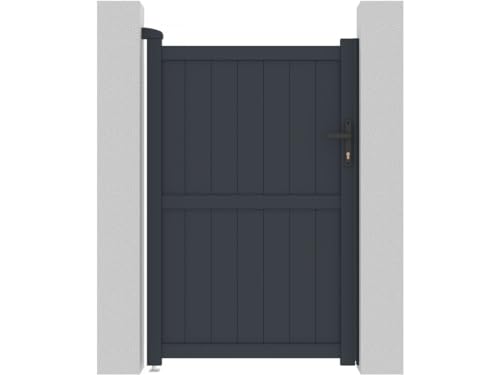 habitat et jardin Gartentor aus Aluminium Maurice - 101,2 x 155,9 cm - Grau von habitat et jardin