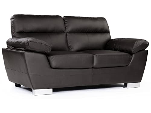 habitat et jardin Ledersofa aus rekonstituiertem Leder und PVC Dallas - 169 x 88 x 90 cm - 2-Sitzer - Schokolade von habitat et jardin