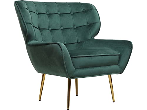 habitat et jardin Sessel aus Samt Austin - 79 x 71 x 79,5 cm - Grün von habitat et jardin