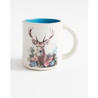 Handgemachte Hirsch-Tasse - Handbemaltes Steingut Mit Floralen Details Und Glanzglasur Handgemachte Hirsch-Tasse - Handbemaltes Steingut Mit Floralen Details Und Glanzglasur von hadleyclay