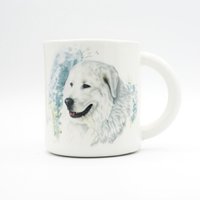 Samojede Serenity Blaue Blüte Tasse | Handgemachte Keramik Porzellan Hundeportrait Kaffeebecher Teetasse Hundeliebhaber Geschenkidee Auf Lager von hadleyclay