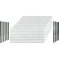 hadra Doppelstabmattenzaun, grün, 8/6/8 mm, Komplett-Set à 20 m, inkl. Pfosten, Flacheisenleiste - gruen hadra Doppelstabmattenzaun, grün, 8/6/8 mm, Komplett-Set à 20 m, inkl. Pfosten, Flacheisenleiste - gruen von hadra