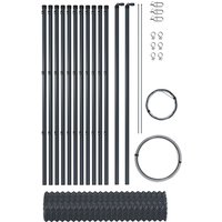 hadra Maschendraht-Set, LxH: 2500 x 100 cm, 1 Rolle + 11 Pfähle + Zubehör - grau von hadra