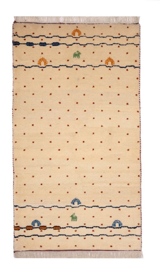 hadys Orientteppich Gabbeh Endless Horizon Nomadenteppich 166 x 95 cm beige handgeknüpft W von hadys