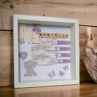 Geschenk Zur Geburt Oder Taufe ⁂ Elefant Personalisierter Bilderrahmen 3D Für Das Erste Foto Babybild Rahmen Geschenk Zur Geburt Oder Taufe ⁂ Elefant Personalisierter Bilderrahmen 3D Für Das Erste Foto Babybild Rahmen von haekelherzstein