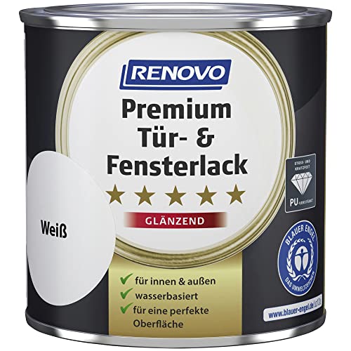 2,5 Liter RENOVO Premium Tür & Fensterlack glänzend Weiss von hagebau Soltau