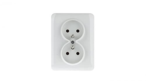 LUMINA2 Doppelsteckdose z/u 16A komplett weiß WL1220 Hager Polo 869440700538 von hager polo