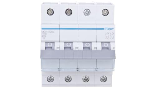 Leitungsschutzschalter 4P C 20A 6kA AC MCN420E Hager Polo 3250614314131 von hager polo