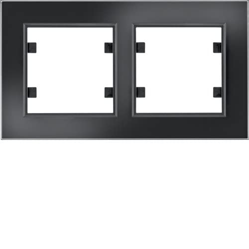 Lumina passion Rahmen 2-fach horizontal Glas schwarz WL9221 Hager Polo 8694407002303 von hager polo