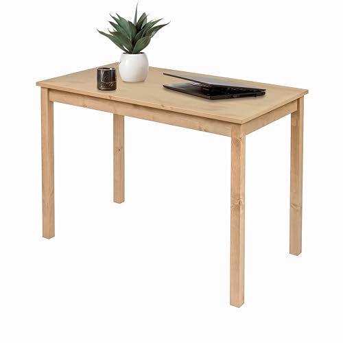 hagge home Skandinavisch Holz Tisch Schreibtisch Kleiner Tisch Esstisch Computertisch Küchentisch Office Desk PC Tisch Homeoffice Esszimmertisch Wohnzimmertisch Arbeitszimmertisch 110x60 Braun von hagge home