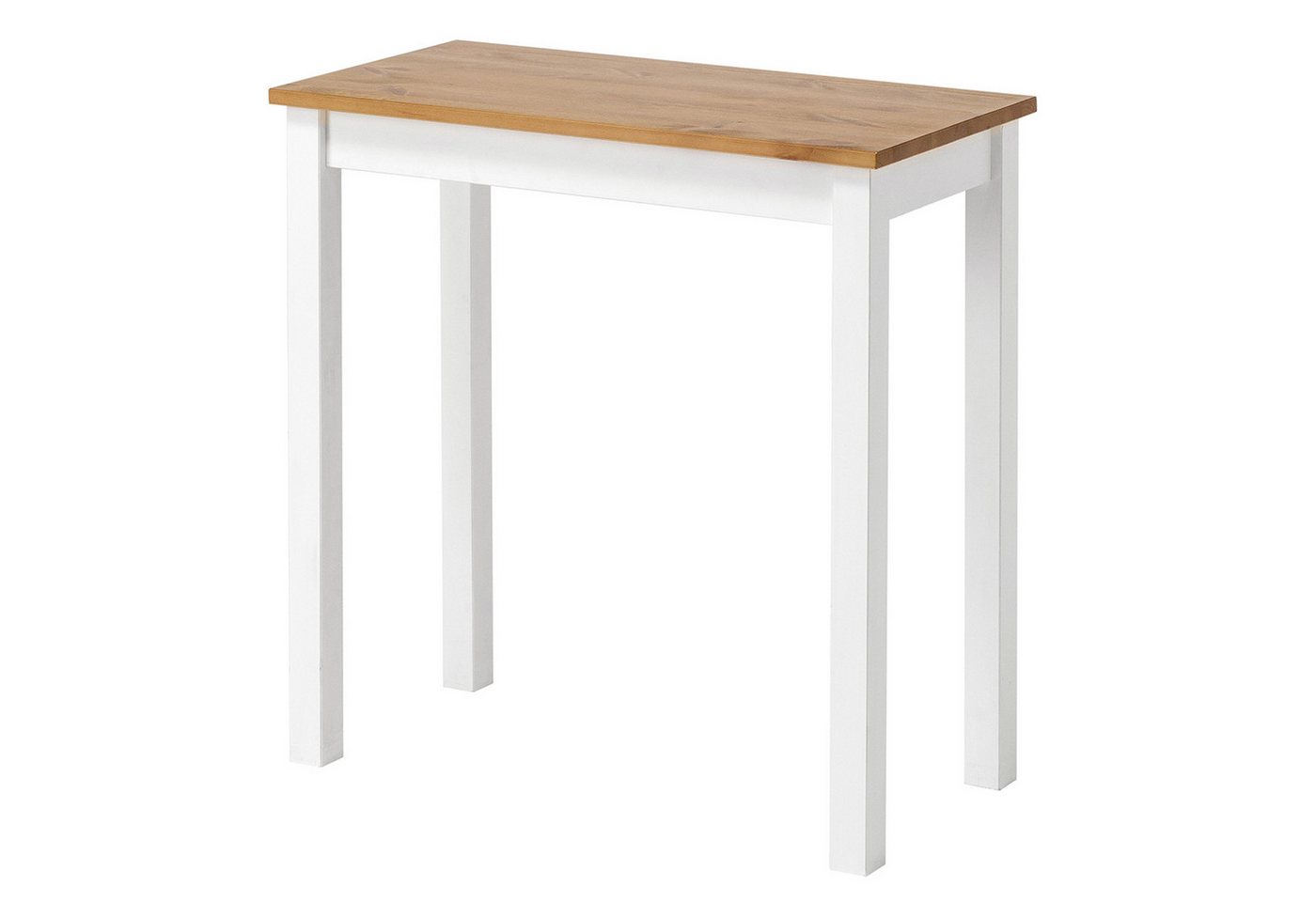 hagge home Schreibtisch hagge home Vesa, Bürotisch Tisch Küchentisch Kiefernholz Weiß-Braun 75 x 38 x 75 cm von hagge home