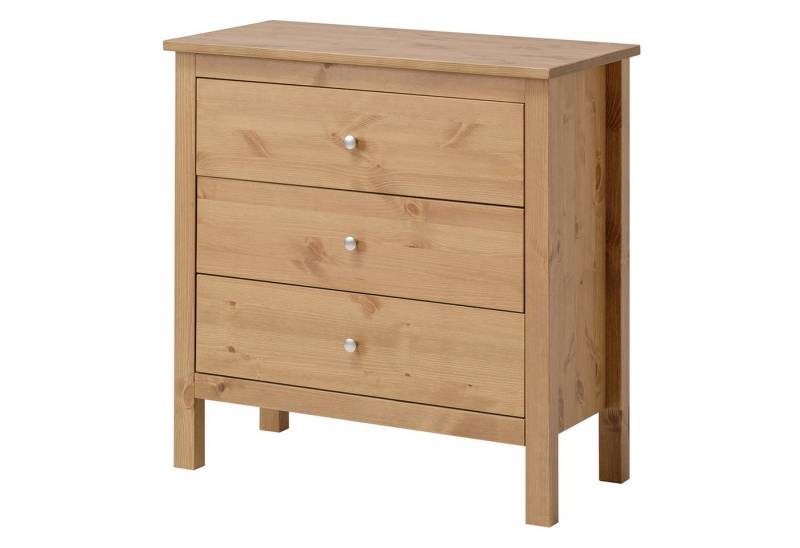 hagge home Schubkastenkommode hagge home Vesa, Schubladenschrank Sideboard Kiefernholz massiv 75 x 37 x 75 cm Braun von hagge home