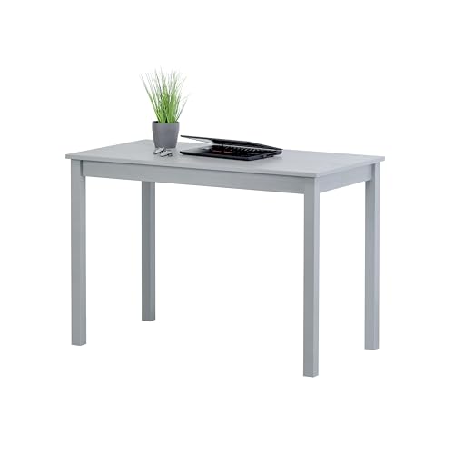hagge home Skandinavisch Holz Tisch Schreibtisch Kleiner Tisch Esstisch Computertisch Küchentisch Office Desk PC Tisch Homeoffice Esszimmertisch Wohnzimmertisch Arbeitszimmertisch 110x60 Grau von hagge home