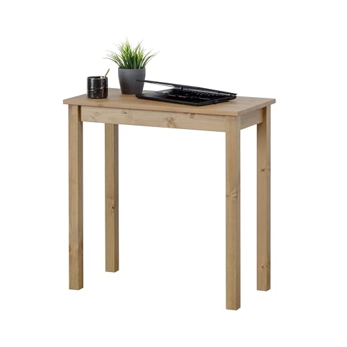 hagge home Skandinavisch Holz Tisch Schreibtisch Kleiner Tisch Esstisch Computertisch Küchentisch Office Desk PC Tisch Homeoffice Esszimmertisch Wohnzimmertisch Arbeitszimmertisch 75x38 Braun von hagge home