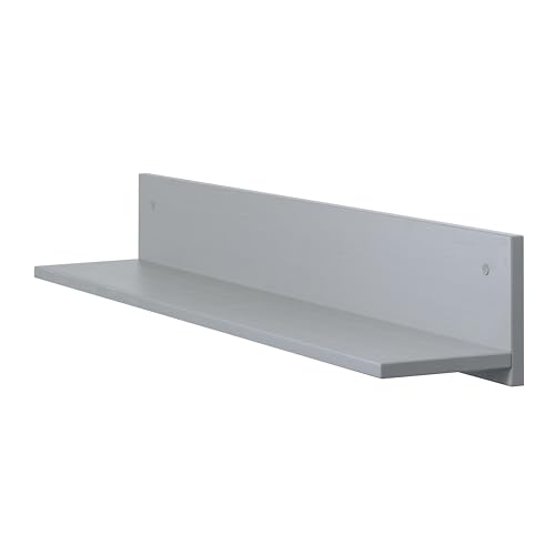 hagge home Skandinavisch Holz Wandregal Regal Wand Hängeregal Schweberegal Wandboard Regale für Wände Regalbrett Wall Shelf Wandregale Holzregal Küche Ablage Floating Shelves 100x17 cm Klein (Grau) von hagge home