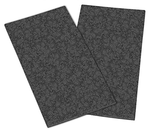 2x haggiy Filzzuschnitt - Bastelfilz ohne Kleber - 1,7 mm stark, grau, DIN A4 (210 x 297 mm) von haggiy