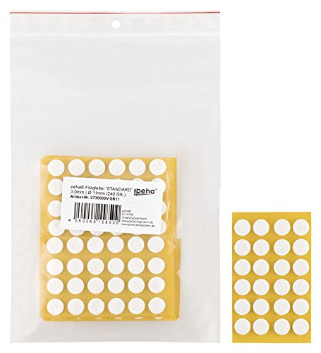 haggiy Bodengleiter - Filzgleiter selbstklebend - 3,0 mm stark, weiß, rund 11 mm (240 Stk.) von haggiy