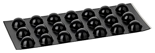 haggiy Elastikpuffer - Anschlagpuffer selbstklebend - halbkugelförmig, rund 19 mm, Höhe: 9,5 mm, schwarz (21 Stk.) von haggiy