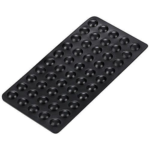 haggiy Elastikpuffer - Anschlagpuffer selbstklebend - halbkugelförmig, rund 7 mm, Höhe: 1,5 mm, schwarz (50 Stk.) von haggiy