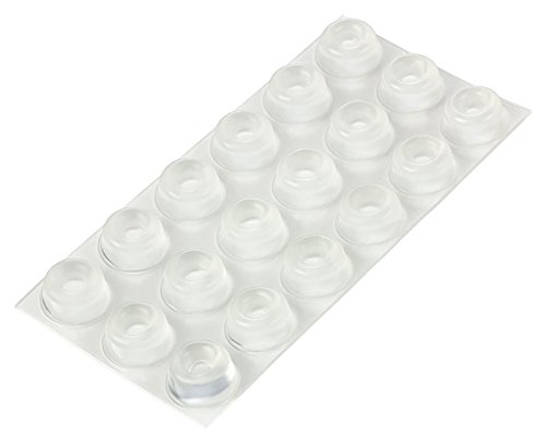 haggiy Elastikpuffer selbstklebend - rund 22,3 mm, Höhe: 10,1 mm, transp. (18 Stk.) von haggiy