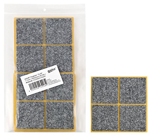 haggiy Filzgleiter - Möbelgleiter selbstklebend - 1,7 mm stark, 65 x 65 mm (40 STK.) von haggiy