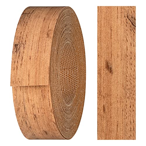 haggiy Kantenumleimer aus Melamin mit Schmelzkleber, 21 mm x 5 m | Umleimer zum Aufbügeln f. Regalbretter & Platten | Kantenband - Dekor: Eiche Wotan von haggiy