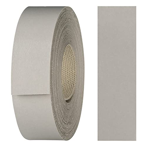 haggiy Kantenumleimer aus Melamin mit Schmelzkleber, 21 mm x 5 m | Umleimer zum Aufbügeln f. Regalbretter & Platten | Kantenband - Dekor: Platinum grau von haggiy