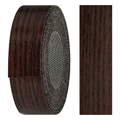 haggiy Kantenumleimer aus Melamin mit Schmelzkleber, 21 mm x 5 m | Umleimer zum Aufbügeln f. Regalbretter & Platten | Kantenband - Dekor: Wenge von haggiy