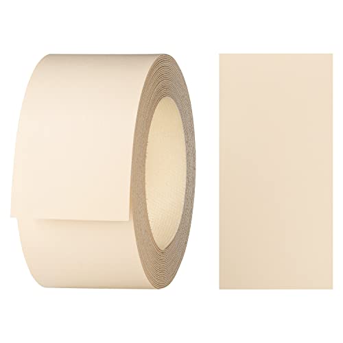 haggiy Kantenumleimer aus Melamin mit Schmelzkleber, 40 mm x 5 m | Umleimer zum Aufbügeln f. Regalbretter & Platten | Kantenband - Dekor: Beige von haggiy