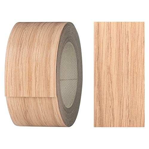 haggiy Kantenumleimer aus Melamin mit Schmelzkleber, 40 mm x 5 m | Umleimer zum Aufbügeln f. Regalbretter & Platten | Kantenband - Dekor: Eiche Lindberg von haggiy