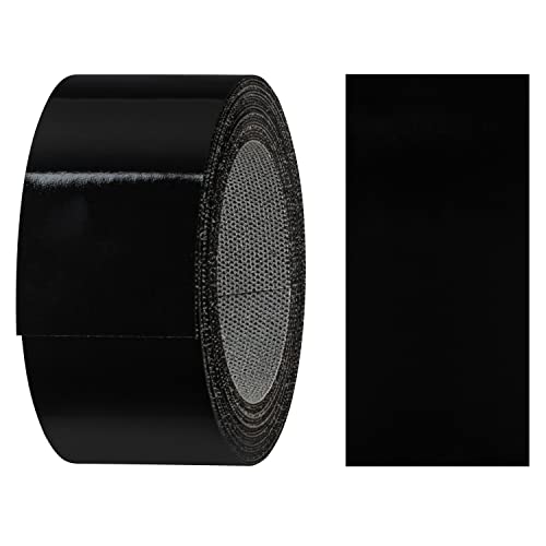haggiy Kantenumleimer aus Melamin mit Schmelzkleber, 40 mm x 5 m | Umleimer zum Aufbügeln f. Regalbretter & Platten | Kantenband - Dekor: Schwarz-glanz von haggiy
