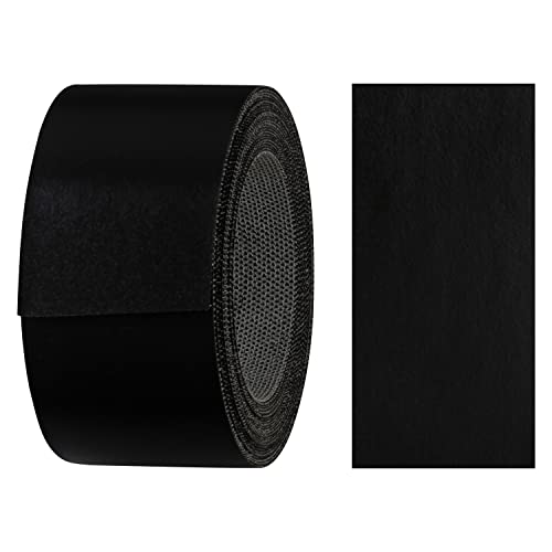 haggiy Kantenumleimer aus Melamin mit Schmelzkleber, 40 mm x 5 m | Umleimer zum Aufbügeln f. Regalbretter & Platten | Kantenband - Dekor: Schwarz-glatt von haggiy