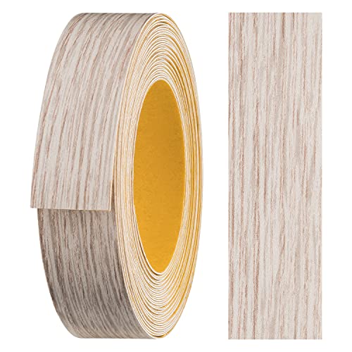 haggiy Melaminkanten-Band selbstklebend 18mm x 5m I Kantenband I Möbelkantenband I Sicherer Halt ohne Bügeln I Kantenumleimer I Furnier für Regalbretter/Holzplatten (Bootega hell) von haggiy