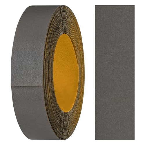 haggiy Melaminkanten-Band selbstklebend 18mm x 5m I Kantenband I Möbelkantenband I Sicherer Halt ohne Bügeln I Kantenumleimer I Furnier für Regalbretter/Holzplatten (Graphit grau) von haggiy