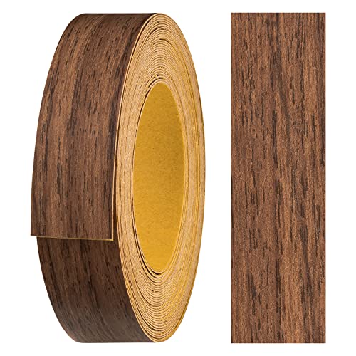 haggiy Melaminkanten-Band selbstklebend 18mm x 5m I Kantenband I Möbelkantenband I Sicherer Halt ohne Bügeln I Kantenumleimer I Furnier für Regalbretter/Holzplatten (Macchiato Nussbaum) von haggiy