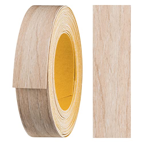 haggiy Melaminkanten-Band selbstklebend 18mm x 5m I Kantenband I Möbelkantenband I Sicherer Halt ohne Bügeln I Kantenumleimer I Furnier für Regalbretter/Holzplatten (Ruester Libert hell) von haggiy