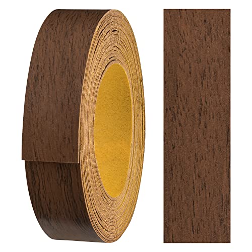 haggiy Melaminkanten-Band selbstklebend 18mm x 5m I Kantenband I Möbelkantenband I Sicherer Halt ohne Bügeln I Kantenumleimer I Furnier für Regalbretter/Holzplatten (Nussbaum) von haggiy