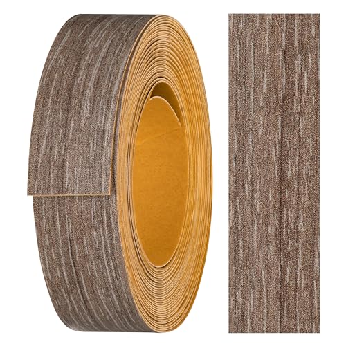 haggiy Melaminkanten-Band selbstklebend 18mm x 5m I Kantenband I Möbelkantenband I Sicherer Halt ohne Bügeln I Kantenumleimer I Furnier für Regalbretter/Holzplatten (Nussbaum Rockford dunkel) von haggiy