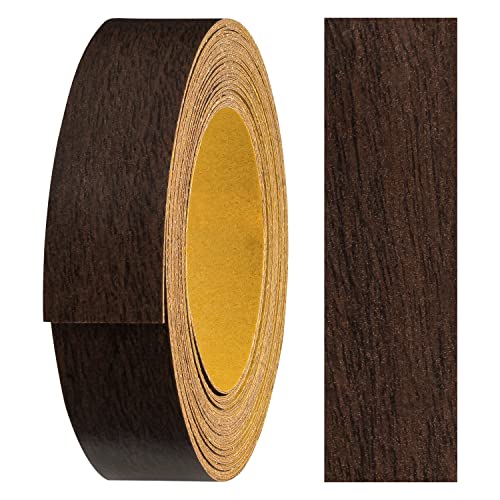 haggiy Melaminkanten-Band selbstklebend 18mm x 5m I Kantenband I Möbelkantenband I Sicherer Halt ohne Bügeln I Kantenumleimer I Furnier für Regalbretter/Holzplatten (Nussbaum dunkel) von haggiy