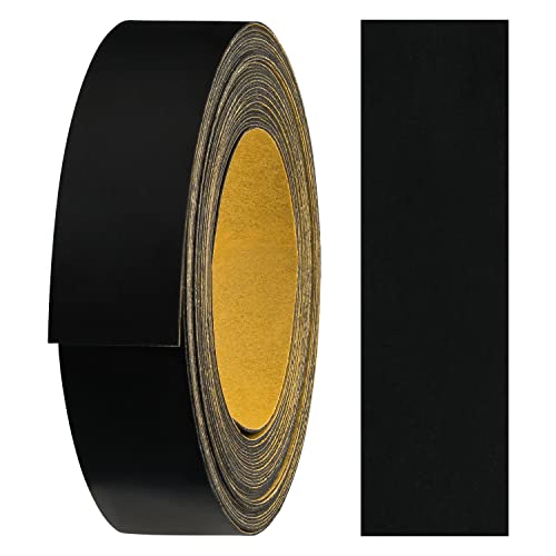 haggiy Melaminkanten-Band selbstklebend 18mm x 5m I Kantenband I Möbelkantenband I Sicherer Halt ohne Bügeln I Kantenumleimer I Furnier für Regalbretter/Holzplatten (Schwarz-glatt) von haggiy