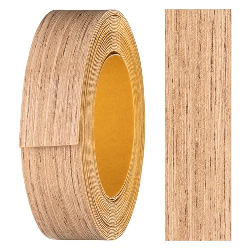 haggiy Melaminkanten-Band selbstklebend 18mm x 5m I Kantenband I Möbelkantenband I Sicherer Halt ohne Bügeln I Kantenumleimer I Furnier für Regalbretter/Holzplatten (Steineiche) von haggiy
