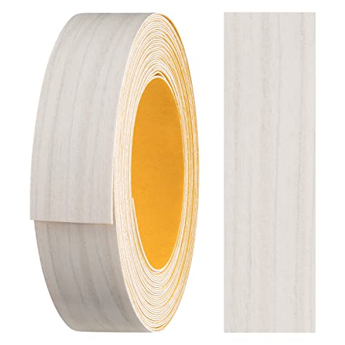 haggiy Melaminkanten-Band selbstklebend 18mm x 5m I Kantenband I Möbelkantenband I Sicherer Halt ohne Bügeln I Kantenumleimer I Furnier für Regalbretter/Holzplatten (Woodline Creme) von haggiy