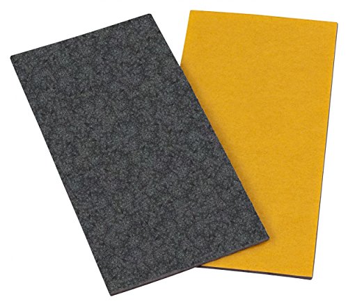 haggiy Möbelgleiter - Filzplatten selbstklebend, 100 x 200 mm - 1.7 mm stark, grau von haggiy