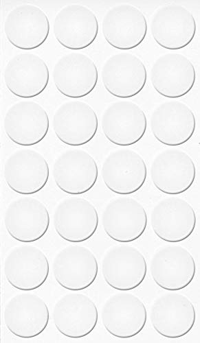 haggiy Selbstklebende Abdeckkappen für Möbel & Böden - Schraubenabdeckung - Rund - Abdeckung für Schrauben & Bohrlöcher - Möbelschutzkappen - Ø20 mm - 28 Stück - Möbelpflaster (Alaska Weiß) von haggiy