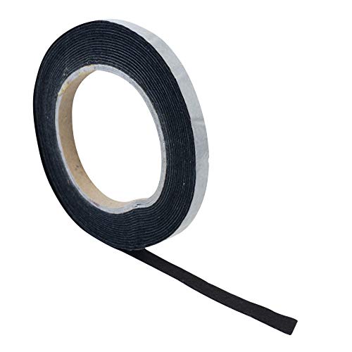 haggiy Filzband - Filzstreifen selbstklebend - Filzgleiter - Filzrolle - Klebeband Filz - 1,0 mm stark, Breite: 10 mm, Länge: 5 m, schwarz von haggiy