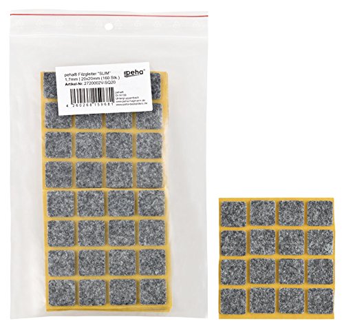 haggiy Stuhlgleiter - Möbelgleiter selbstklebend - 5,0 mm stark, 20 x 20 mm (160 Stk.) von haggiy