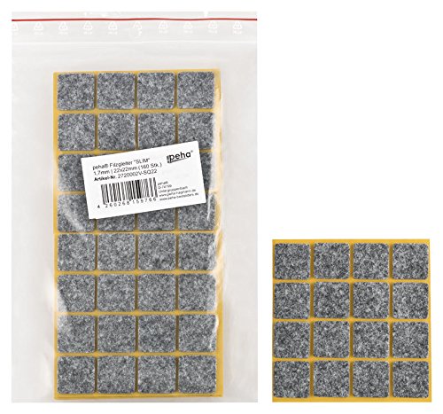 haggiy Stuhlgleiter - Möbelgleiter selbstklebend - 5,0 mm stark, 22 x 22 mm (160 Stk.) von haggiy