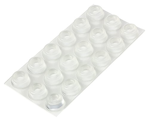haggiy peha Elastikpuffer, transparent, selbstklebend, rund 22,3 mm/Stärke 10,1 mm (18 Stück) von haggiy