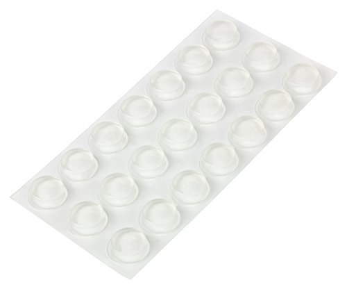 peha Elastikpuffer, transparent, selbstklebend, rund 20 mm, Stärke 6,2 mm (21 Stück) von haggiy